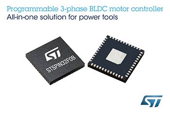 STSPIN32 Single-Shunt BLDC Motor Controller from STMicroelectronics Saves Space, Time, and Bill of Materials